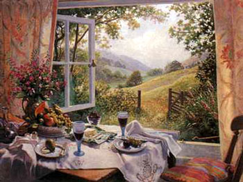summer lunch by an open window-stephen darbishire-allposters.jpg (35239 bytes)